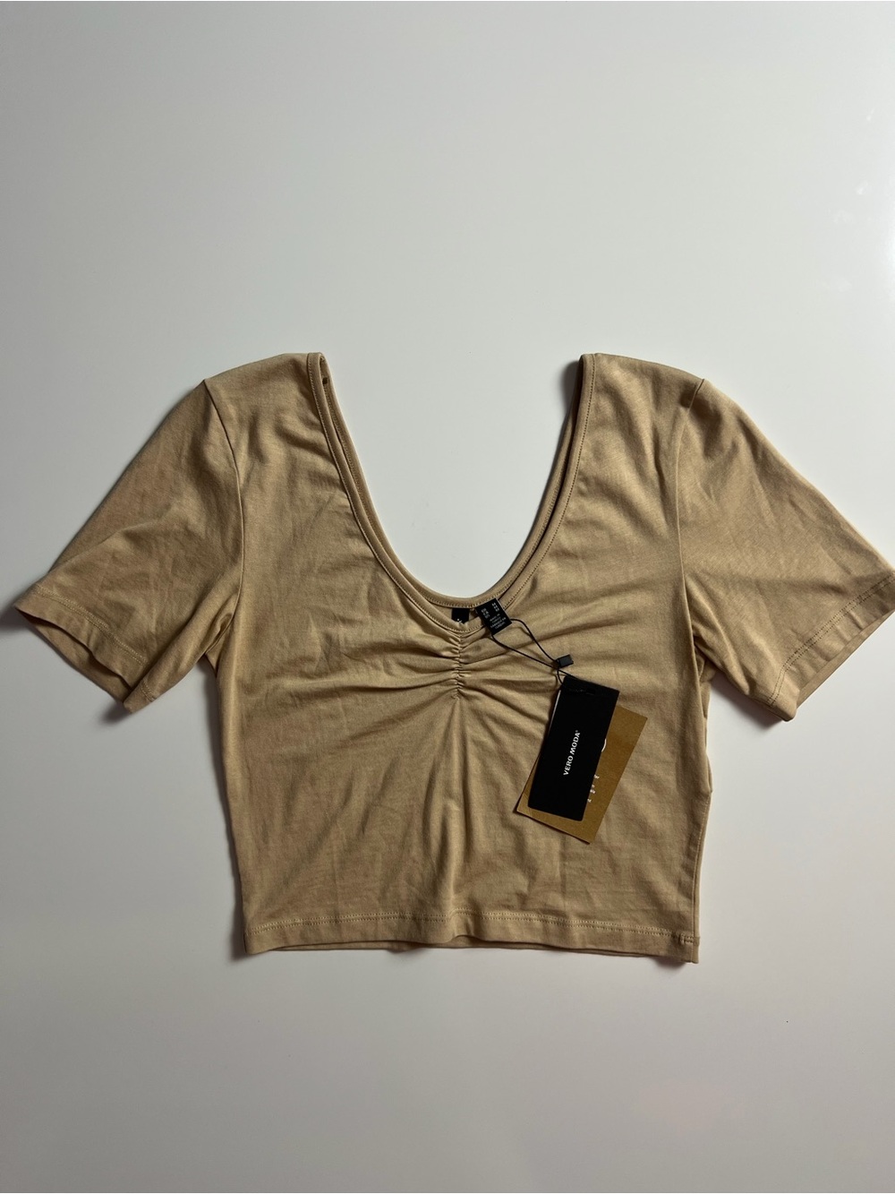NWT Vero Moda Crop Top, Tan, Size M